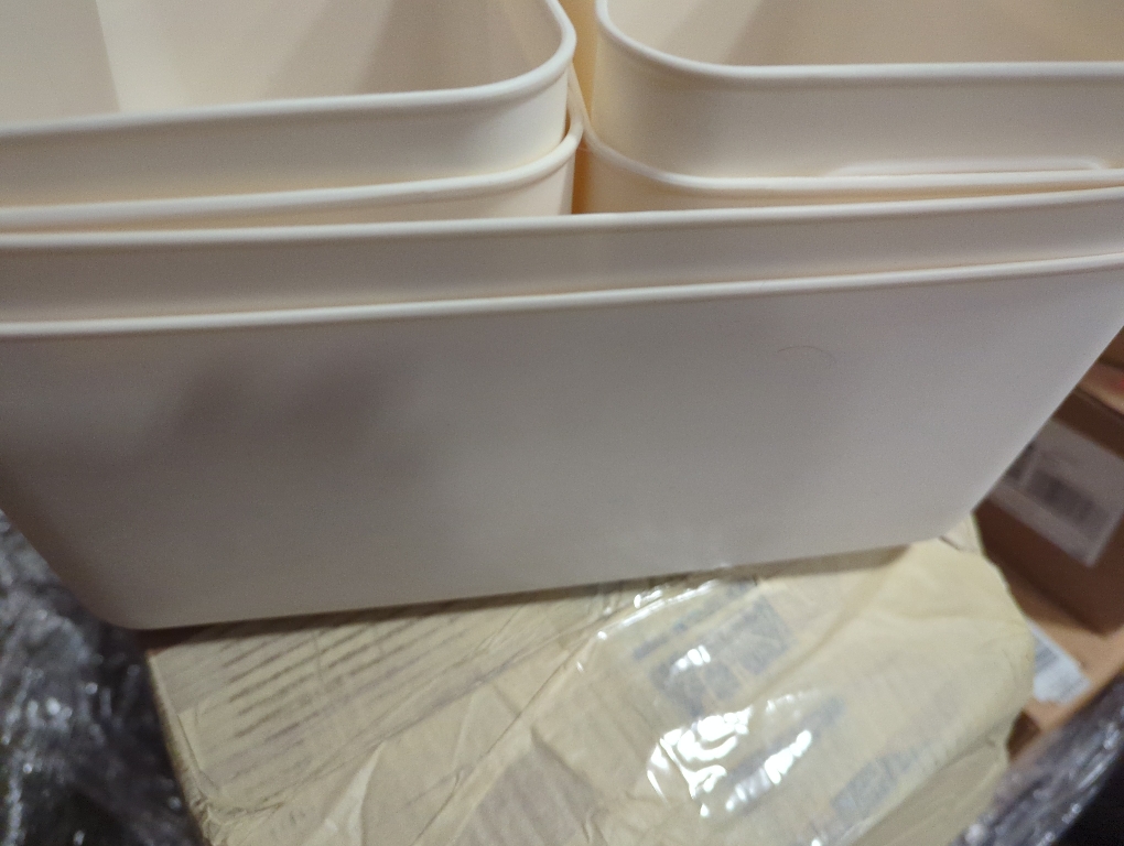 Suzile 6 Packs Plastic Storage Bins with Bamboo Lids Christmas Stackable Storage Containers for Xmas Decoration Ornaments Document Paper Organizing, with Labels and Marker(Multiple Size)