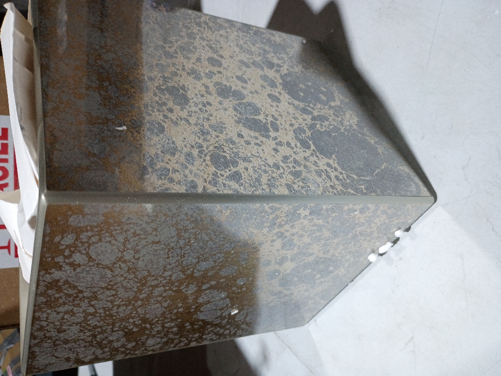 Natasha Waste BasketReverse-Painted Glass Waste Basket ( crack 2 side see the pictures)