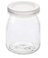 Yogurt Pudding Jar Bottle With Plastic Lid