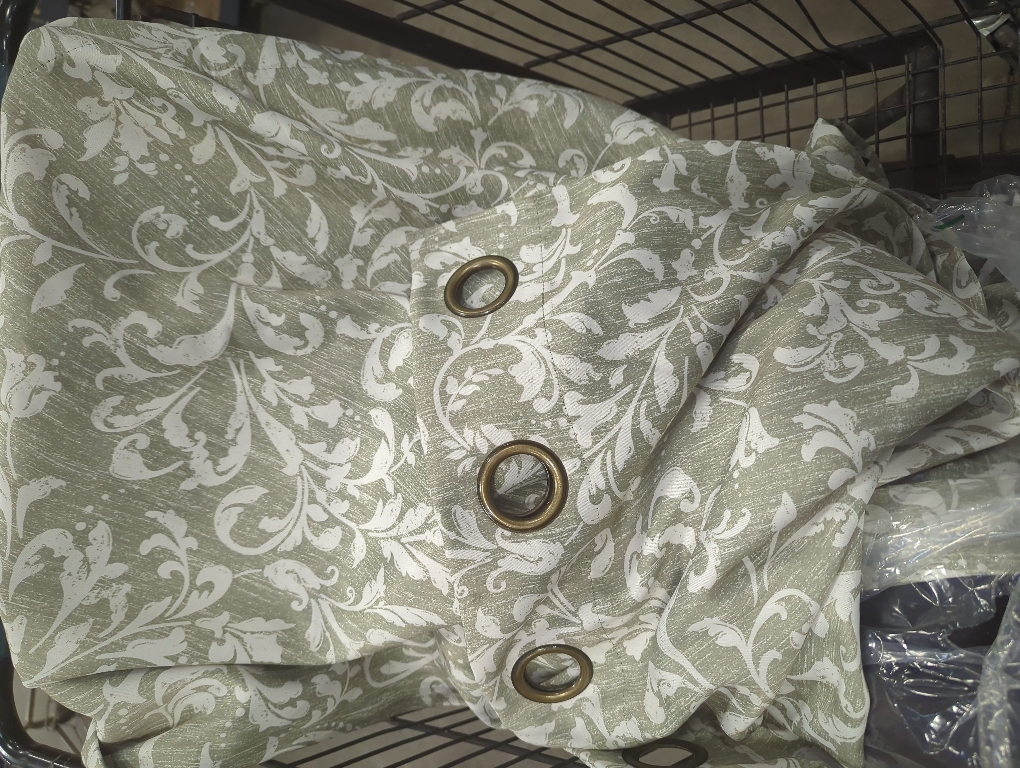 jinchan 80% Blackout Curtains for Living Room, Farmhouse Drapes with Scroll Floral Patterned for Bedroom, Grommet Top Thermal Insulated Curtains, Vintage Country Drapes 2 Panels Green