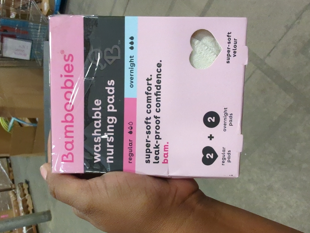Bamboobies Nursing Pads for Breastfeeding, 2 Ultra Thin and 2 Overnight