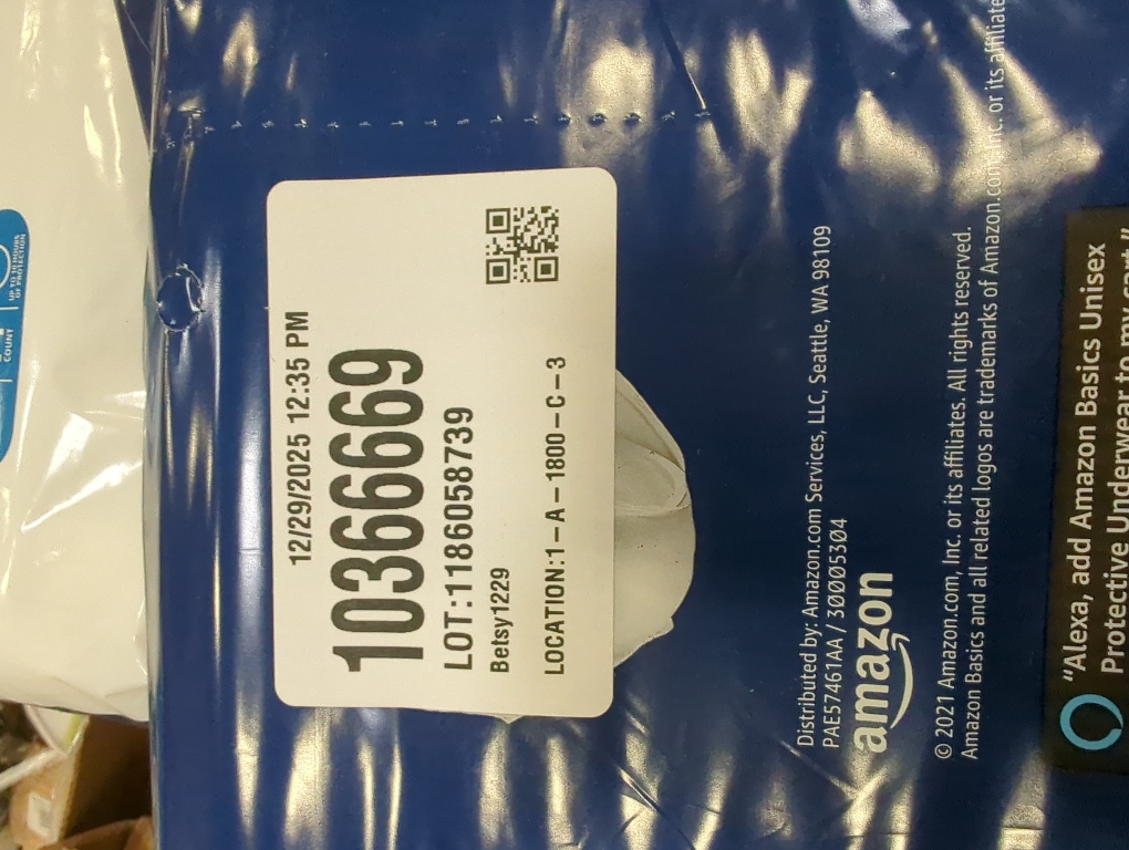 Amazon Basics Unisex Protective Underwear, Overnight Absorbency, Large, 14 Count, (1 Pack of 14)