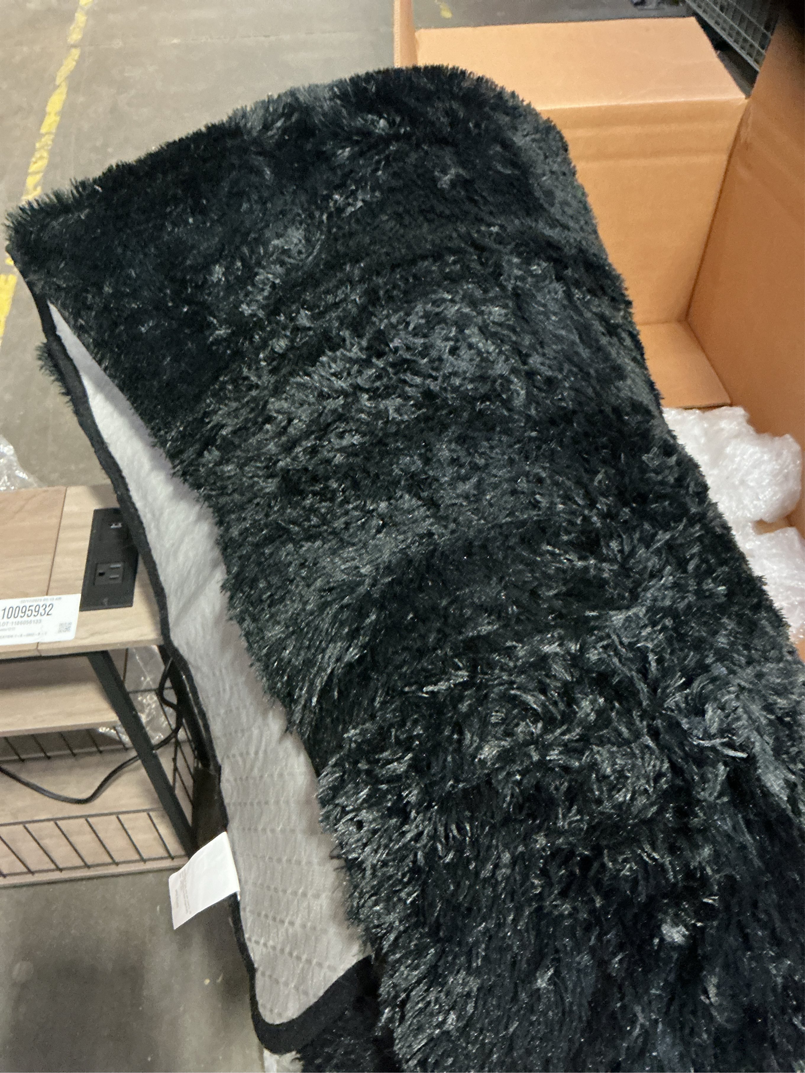 Ophanie Black Area Rugs for Bedroom Living Room, 4x6 Fluffy Fuzzy Shag Shaggy Carpet Soft Plush Furry Bedside Rug, Indoor Floor Rug for Kids Girls Boys Home Decor Aesthetic, Dorm Nursery