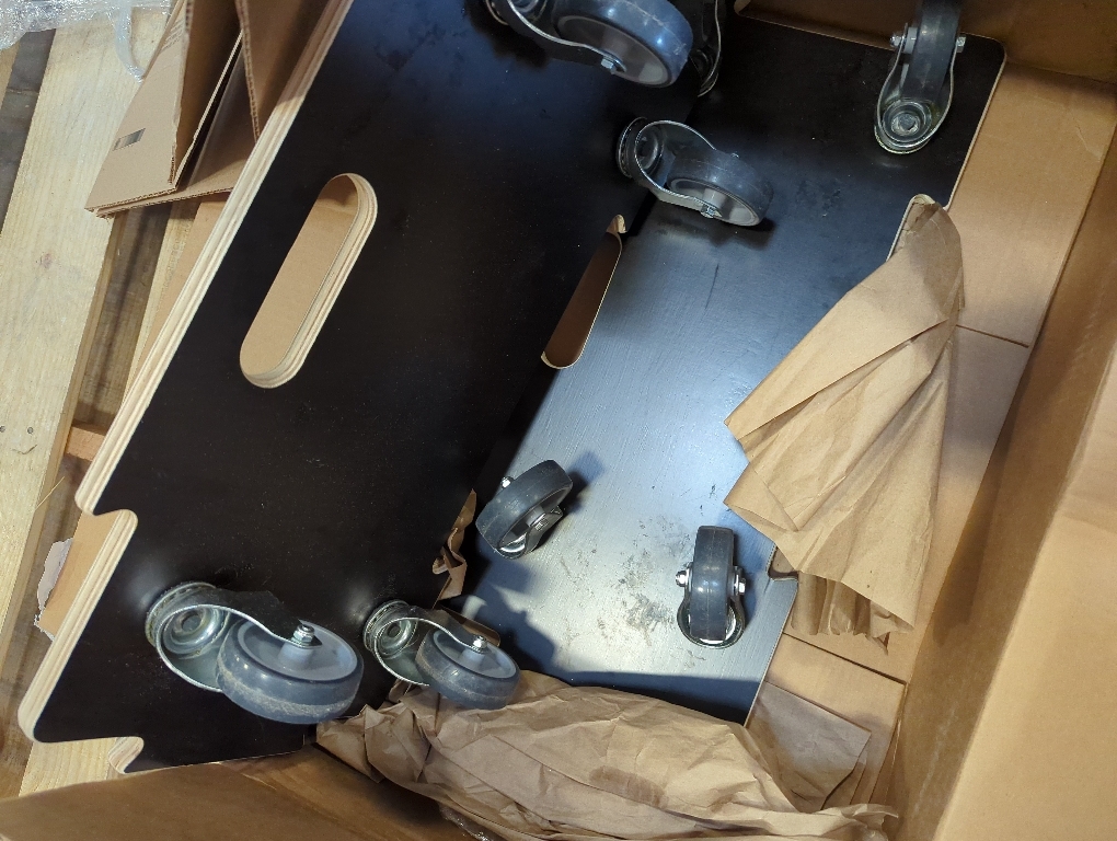 Furniture Dolly 4 Wheels Heavy Duty Spliceable Wood Platform Dolly 2 Pack, 1100 lbs Load Capacity Wood Pallet Jack, Furniture Moving Wooden Appliance Mover with 4 Soft Rubber Silent Wheels