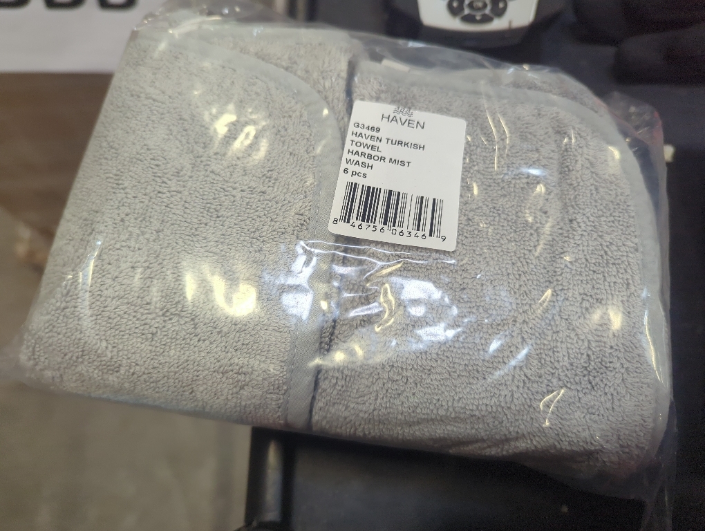 Set of 6 Color Grey Haven Turkish towel harbor wash mist wash