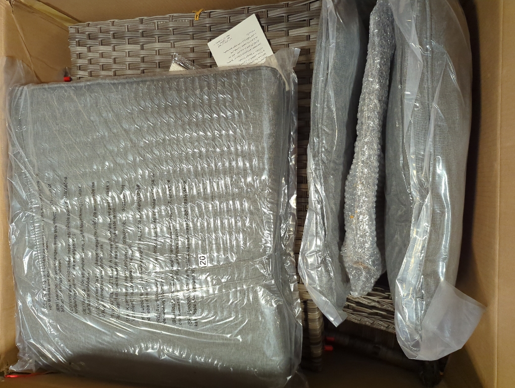 Araneli 3 Piece Rattan Seating Group With Cushions Warm Gray