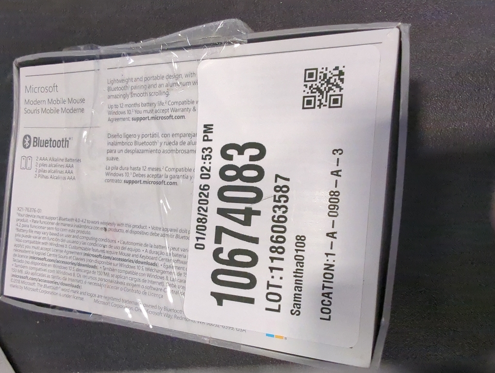 Microsoft KTF-00013 BT Modern Mobile Mouse, Black - Black