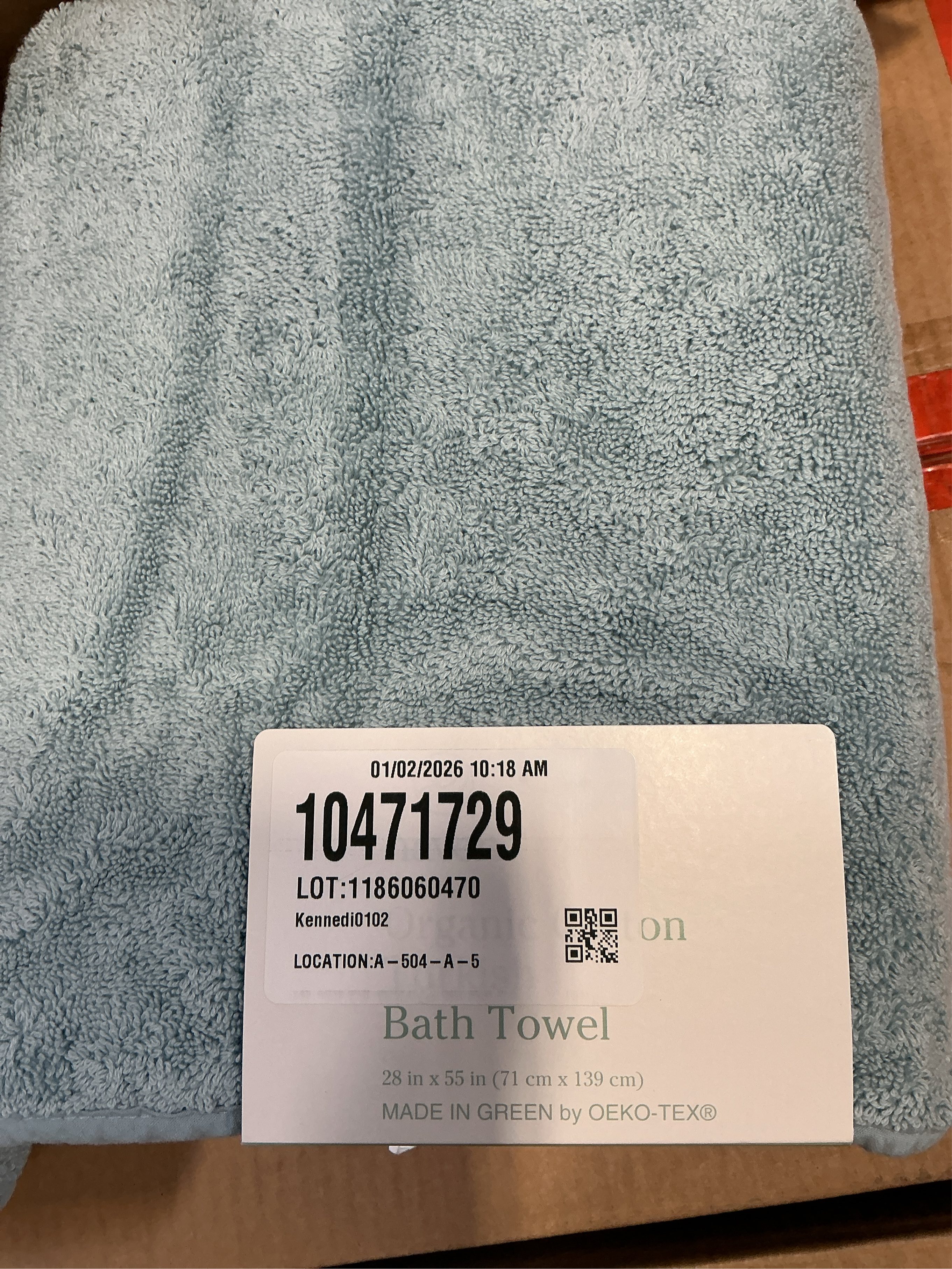 Haven Turkish Cotton Bath Towel in Celestial Blue