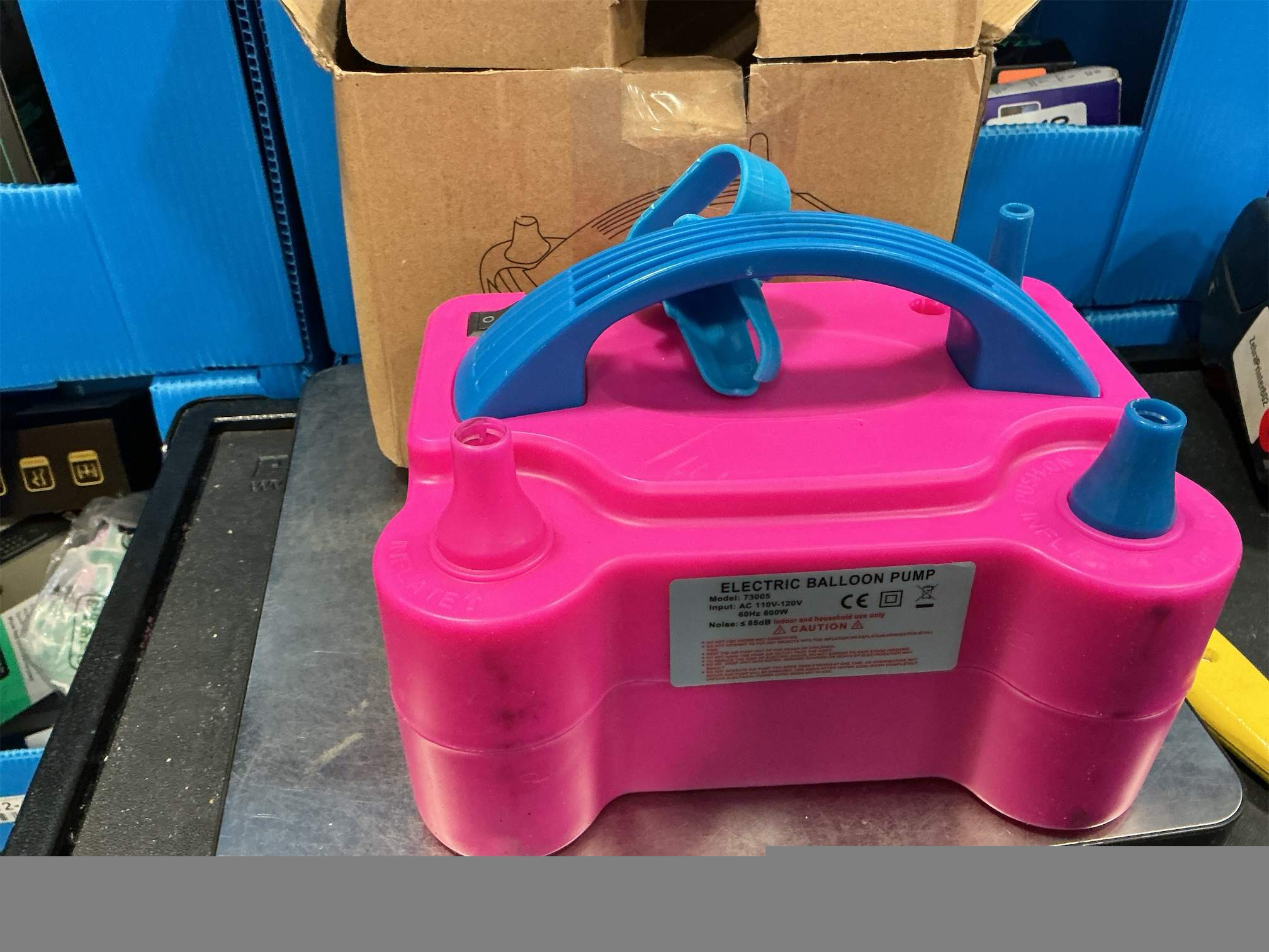 Balloon Pump 600W 110V Electric Balloon Pump Portable Electric Inflator Balloon Air Pump-2 Tying Tools Balloon Blower for Party Decoration