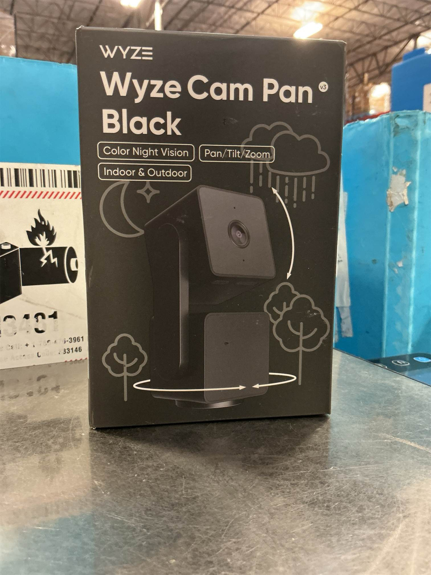 WYZE Cam Pan v3 Indoor/Outdoor IP65 1080P 360° Pan/Tilt/Zoom WiFi Smart Home Security Camera, Motion Tracking for Baby/Pet, Color Night Vision, Works with Alexa&Google Assistant, Free Expert Setup