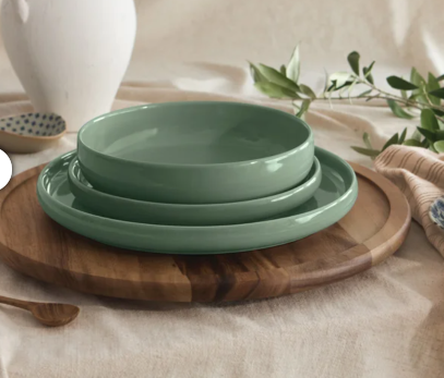 Safdie Alma Dinnerware Set, 12-piece Green