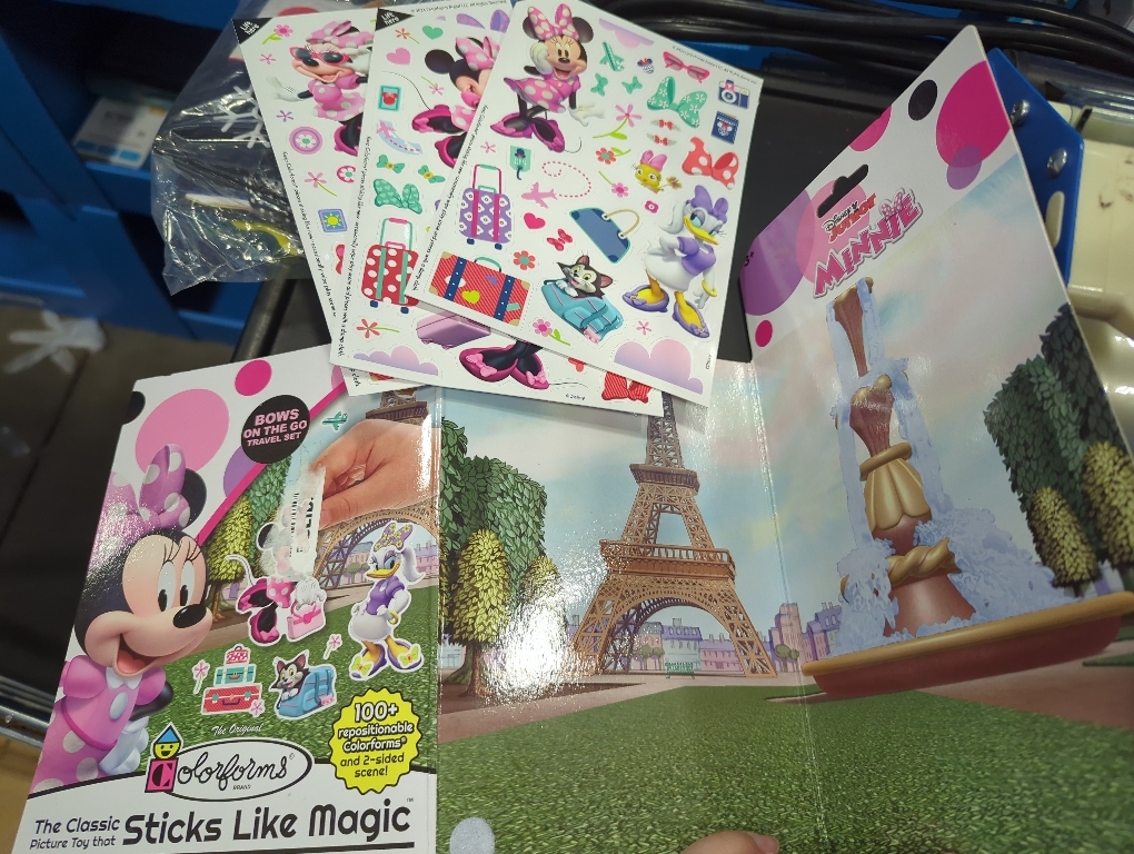 Colorforms Travel Set, Stickers for Kids – Disney Minnie Toys, Arts and Crafts, Reusable Sticker Book, Kids Stickers, Toddler Crafts, Stickers for Boys, Girls, Arts & Crafts, Craft Supplies, Ages 3