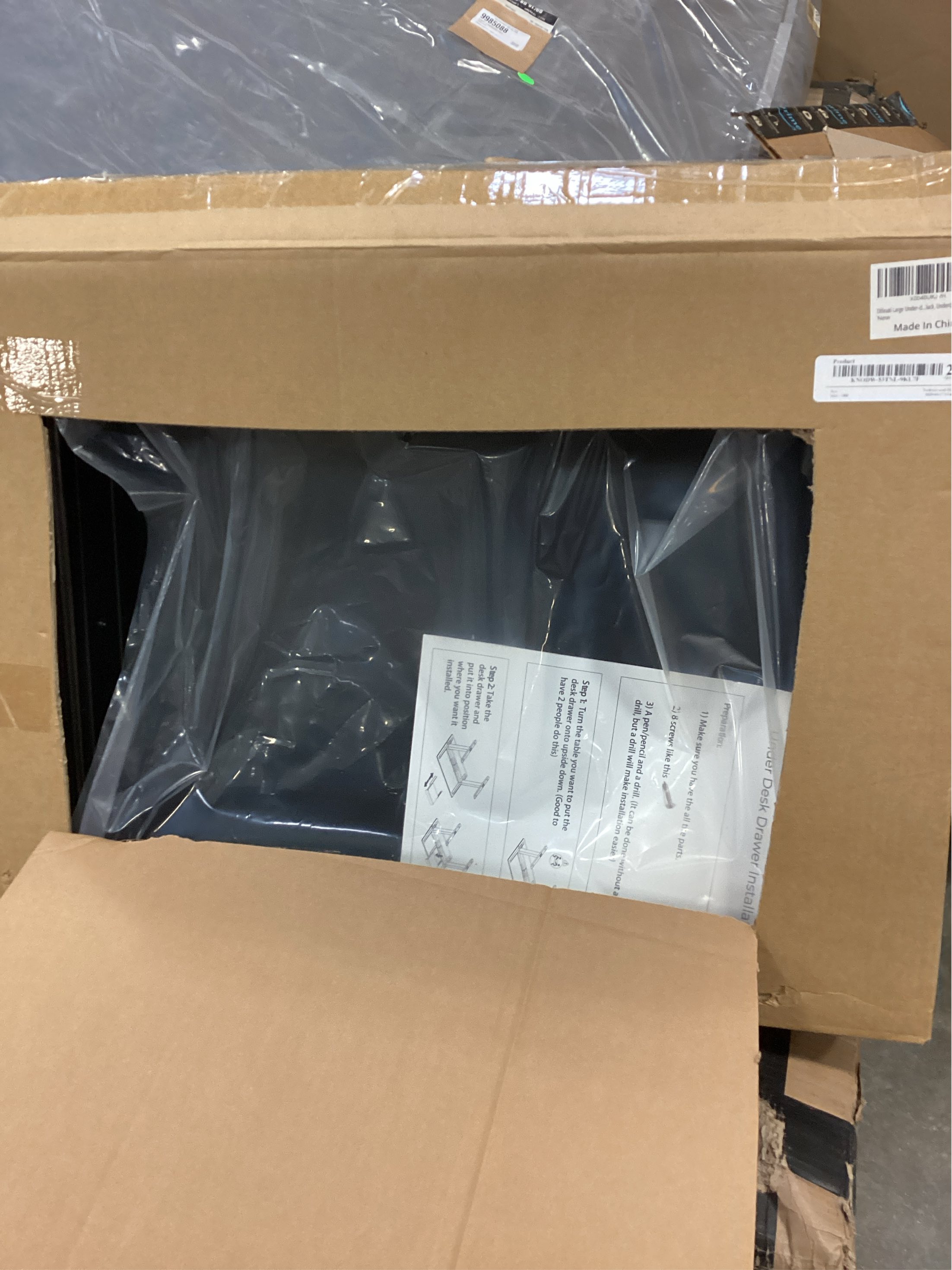 Large 23.6 Inch Under Desk Drawer Slide Out, Pencil Drawer, Undermount Desk Drawer, Under Counter Drawers, Attachable Desk Drawer, Drawer For Under Desk, Undermount Drawer, Under Desk Pull Out Drawer