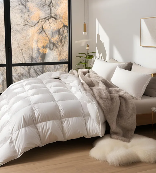 ALPHA HOME 100% Cotton Jacquard Duvet Cover Queen, Cozy Waffle Weave Bedding Sets for All Season, 3 Pieces with Duvet Cover & Pillow Shams, DarkSea White