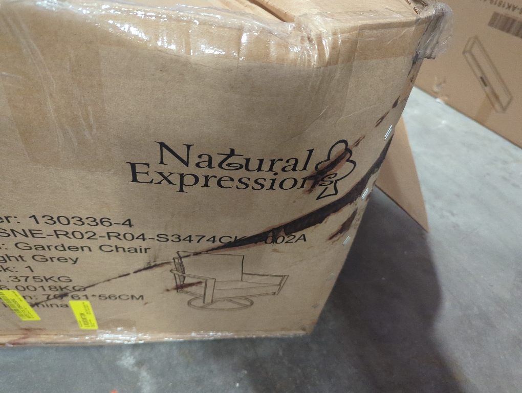 natural expression garden chair light grey