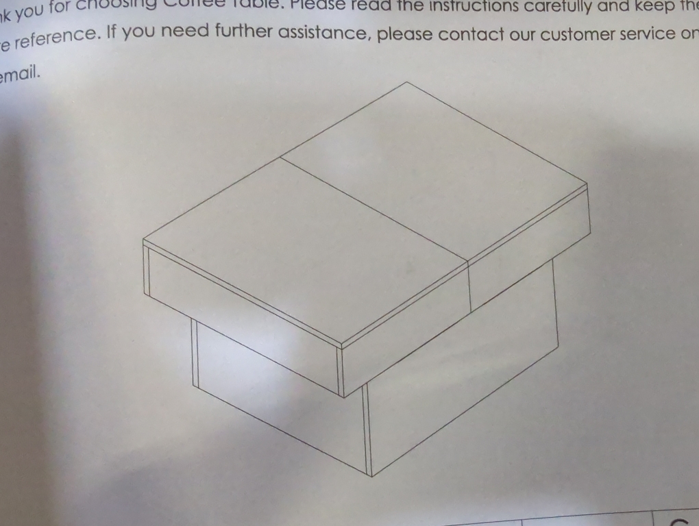 Black Coffee Table With Opening Top