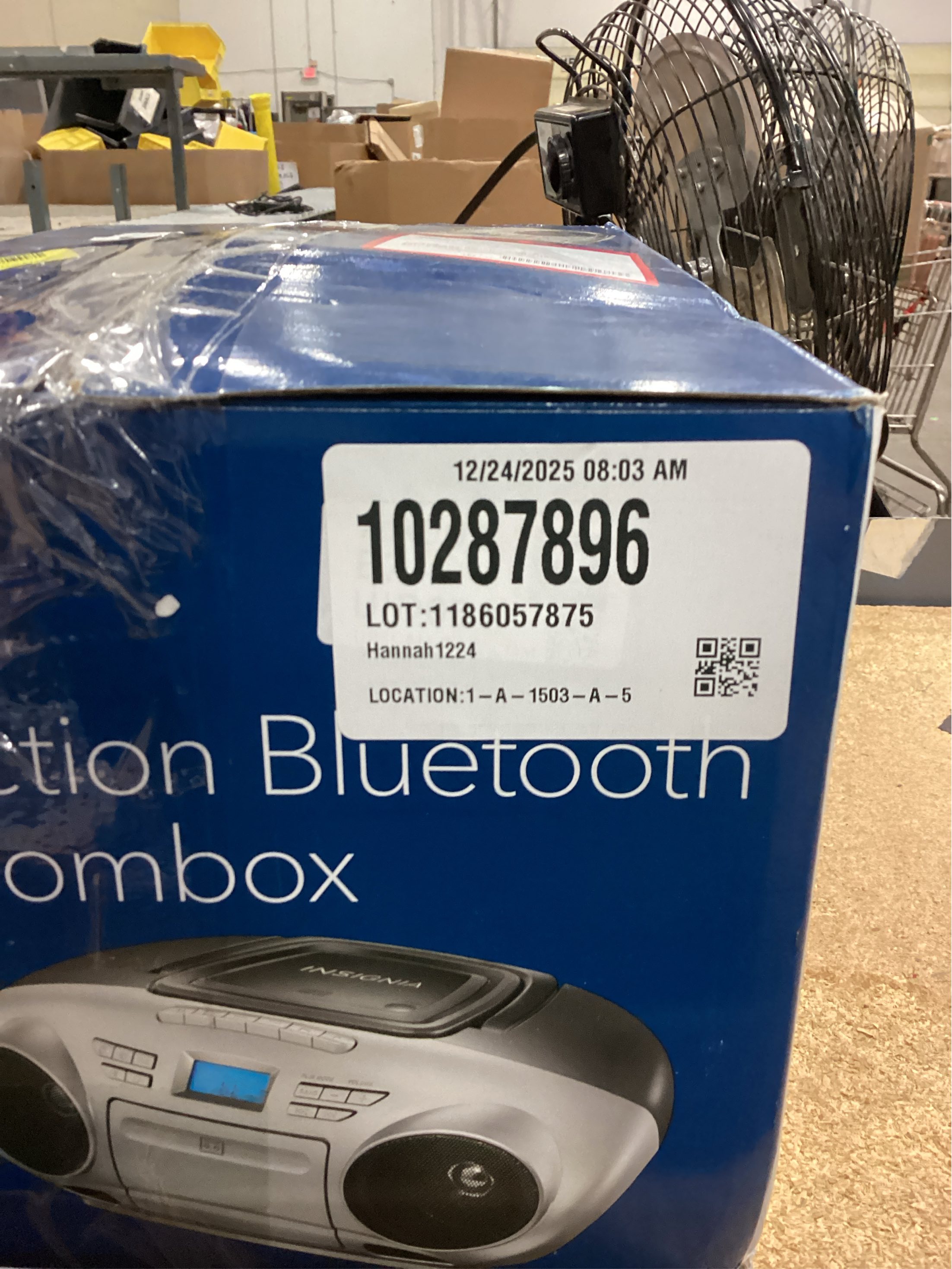 Insignia AM/FM Radio Portable CD Boombox with Bluetooth