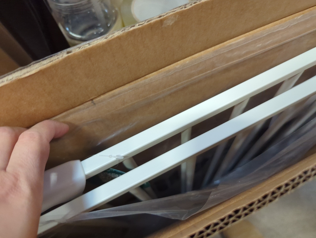 Babelio Baby Gate for Stairs, Kitchen & Doorways, 26-43 W 28 H No Bottom Bar| Easy Installation| One-Handed Operation| Auto-Close| Hardware Mount (Drill Needed) Safety Dog/Pet Gate Indoor (White)