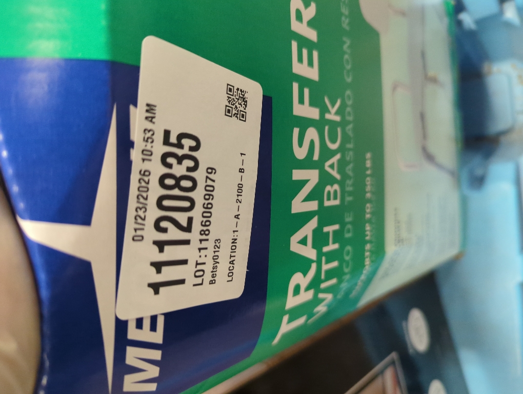 Medline Bath Safety Transfer Bench with Microban