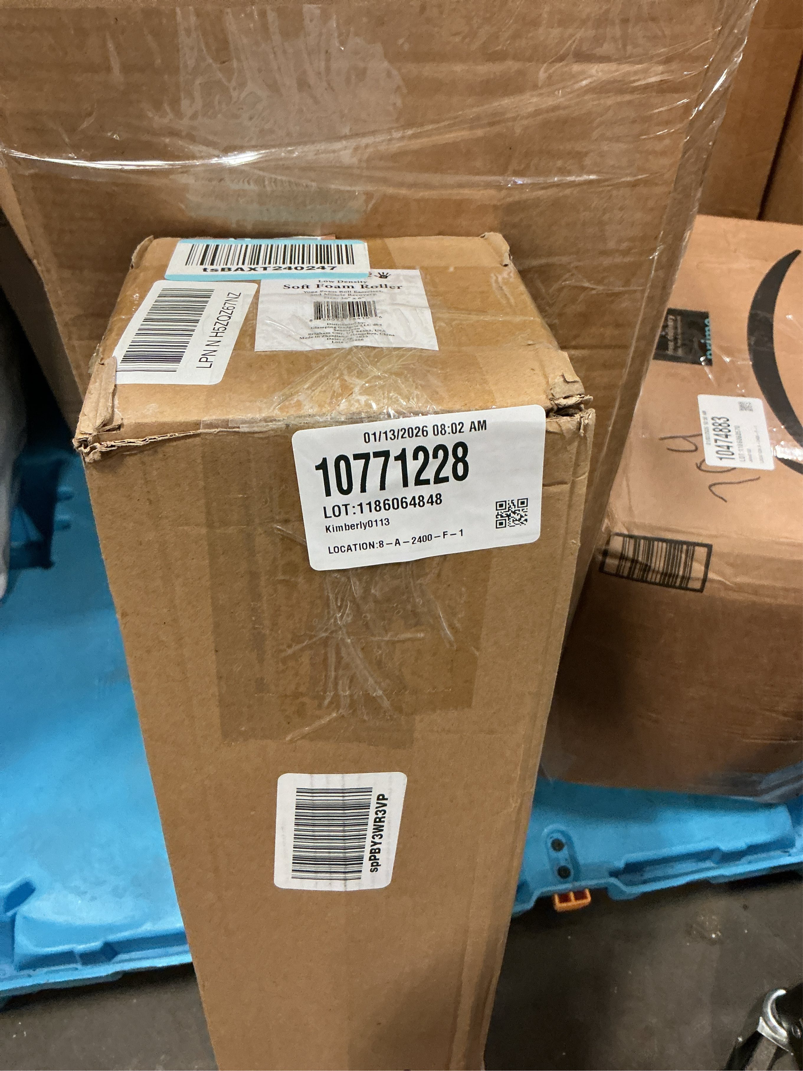 Soft Density Foam Roller 36 x 6 – Low Density Physical Therapy Roller for Exercise, Pilates, Yoga, Gentle Massage & Muscle Recovery – Green Marbled Round