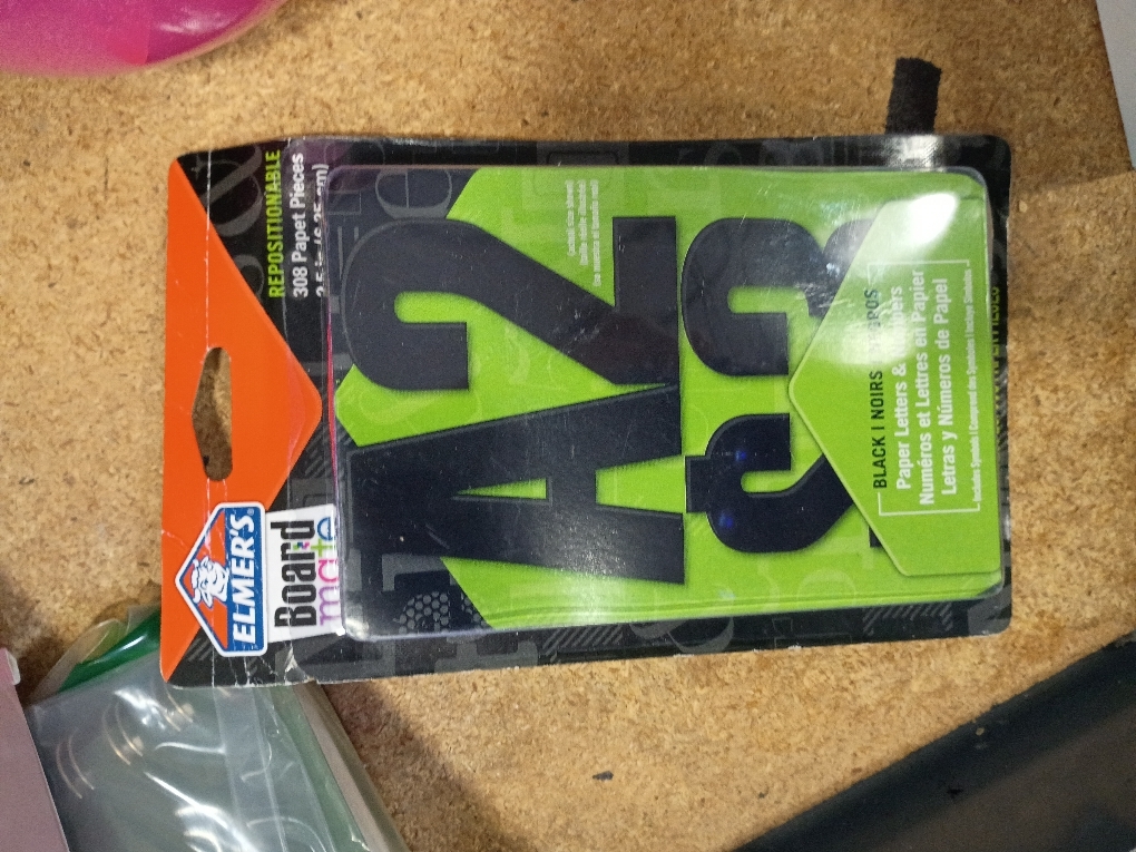 Elmer's Project Popperz Repositionable Paper Letters and Numbers, 300  Glue and Stick Pieces, 2.5 Inch, Black (E3069)