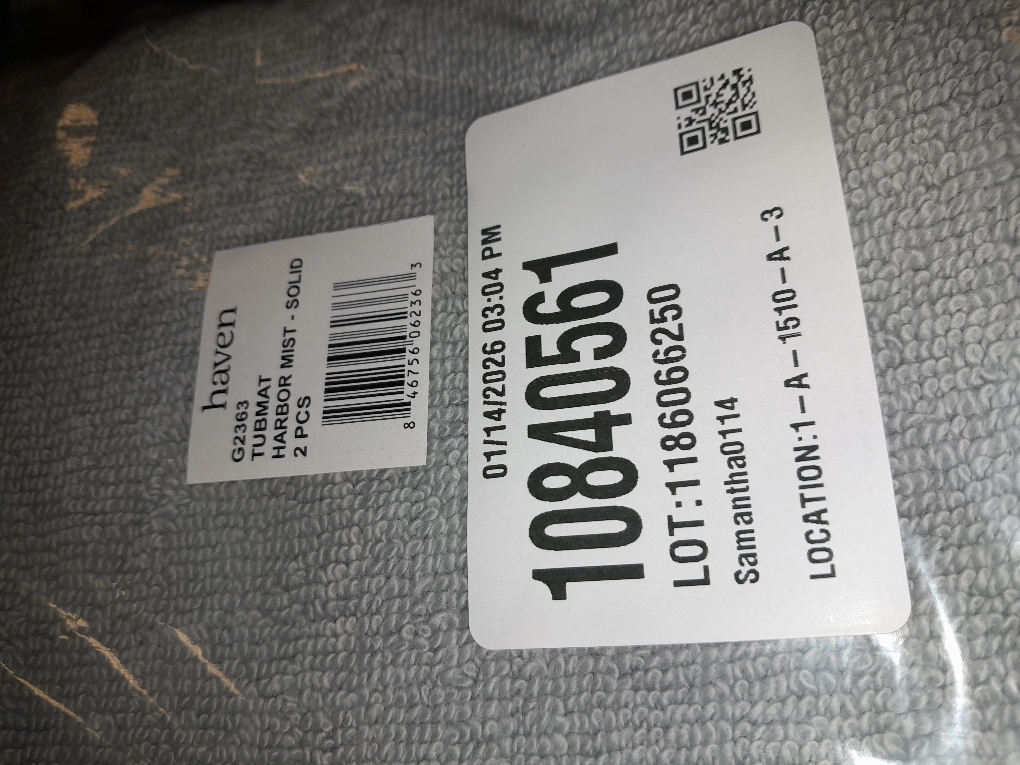 Haven Organic Cotton Terry 21 X 34 Bath Mat in Harbor Mist Grey 2 pack