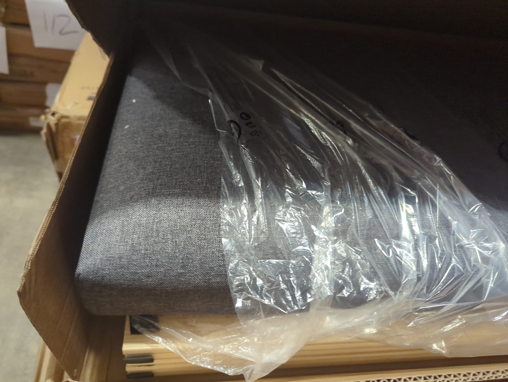 Size King Color dark grey Upholstered Platform Bed