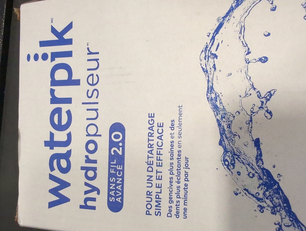 Black Waterpik Cordless Advanced Water Flosser For Teeth, Gums, Braces, Dental Care With Travel Bag and 4 Tips, ADA Accepted, Rechargeable, Portable, and Waterproof, Black WP-582