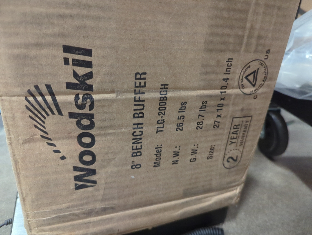 3/4HP Bench Buffer Polisher 4.8A, 8 inch Jewelry Buffer Polisher Machine, 3600 RPM Powerful Bench Polisher with Dual cotton Wheels for Jewelry, Metal, Wood, Jade, Knife, Plastic