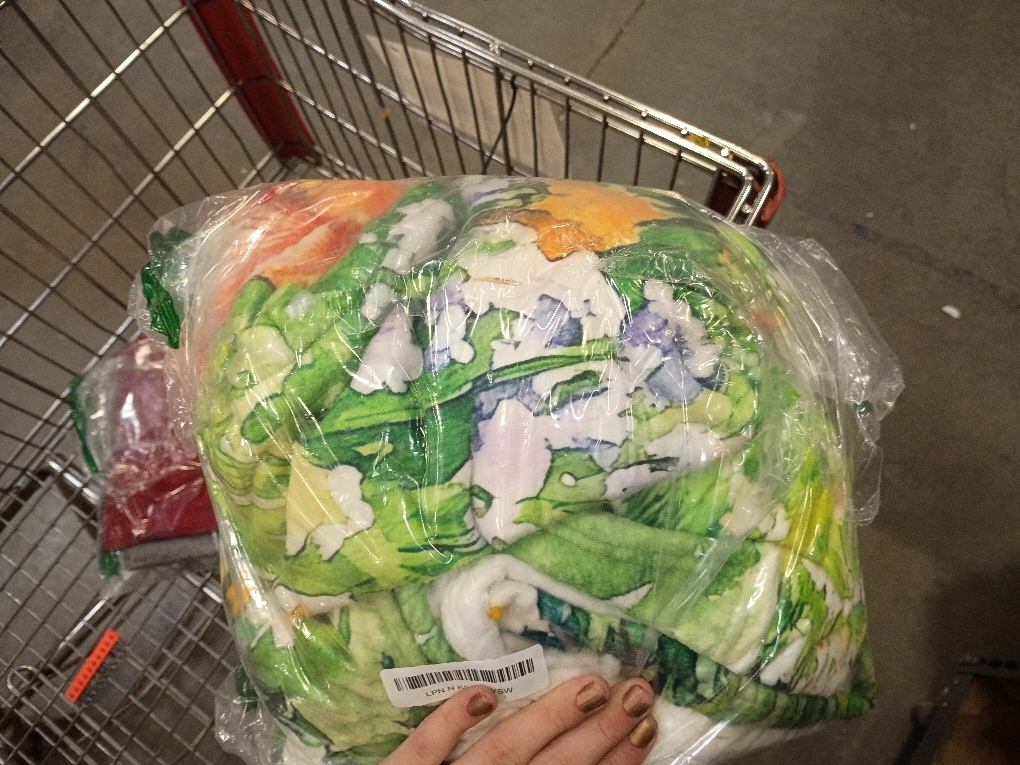 Jekeno Floral Blanket Flower Gifts for Women Kids Girls Wife Mom Birthday Christmas Home Bedroom Blue Purple Flowers Flowers Oil Painting Decor Soft Cozy Throw Blankets 50x60