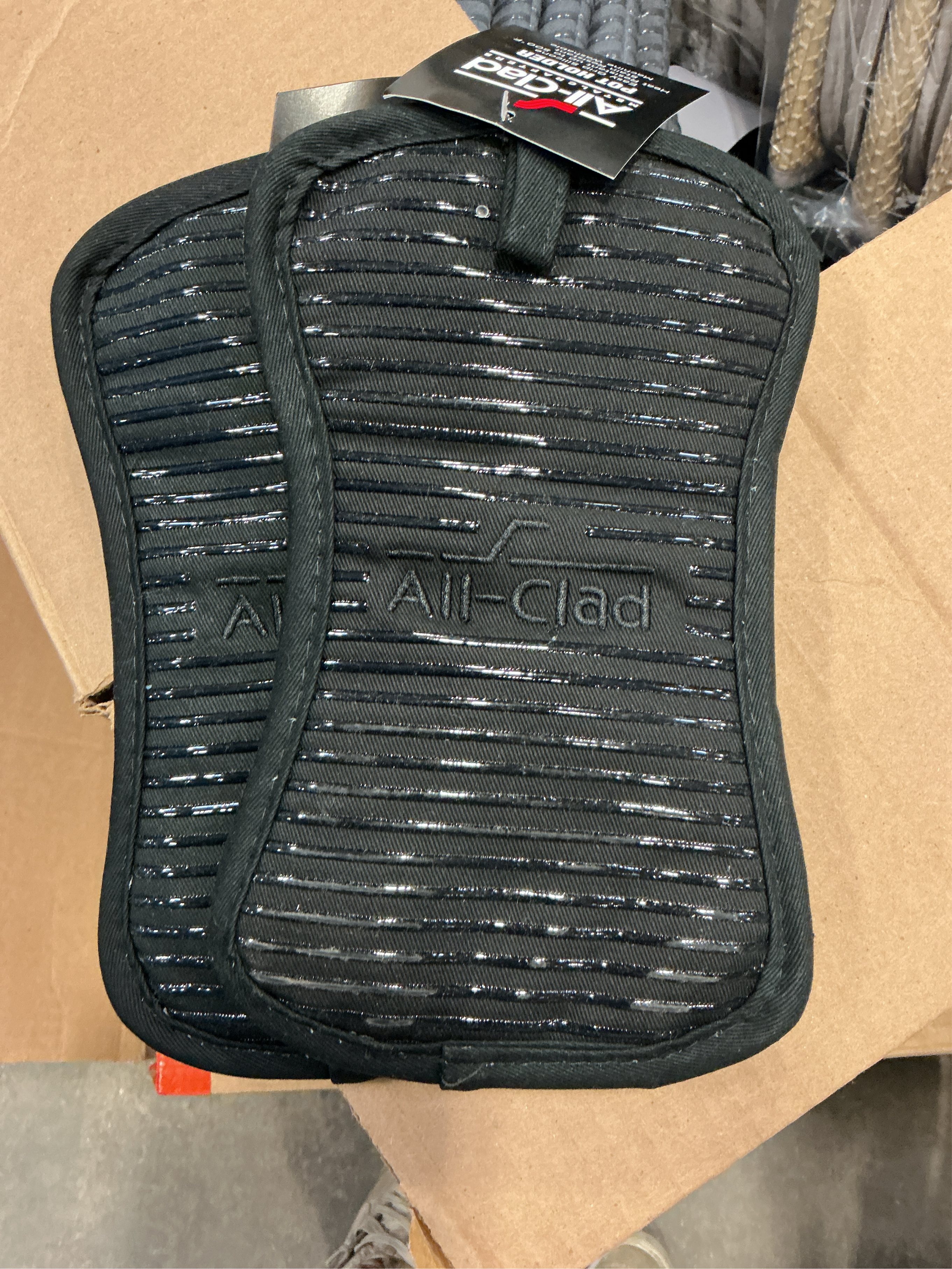 All-Clad Cotton Pot Holder, 2 Pack, Black