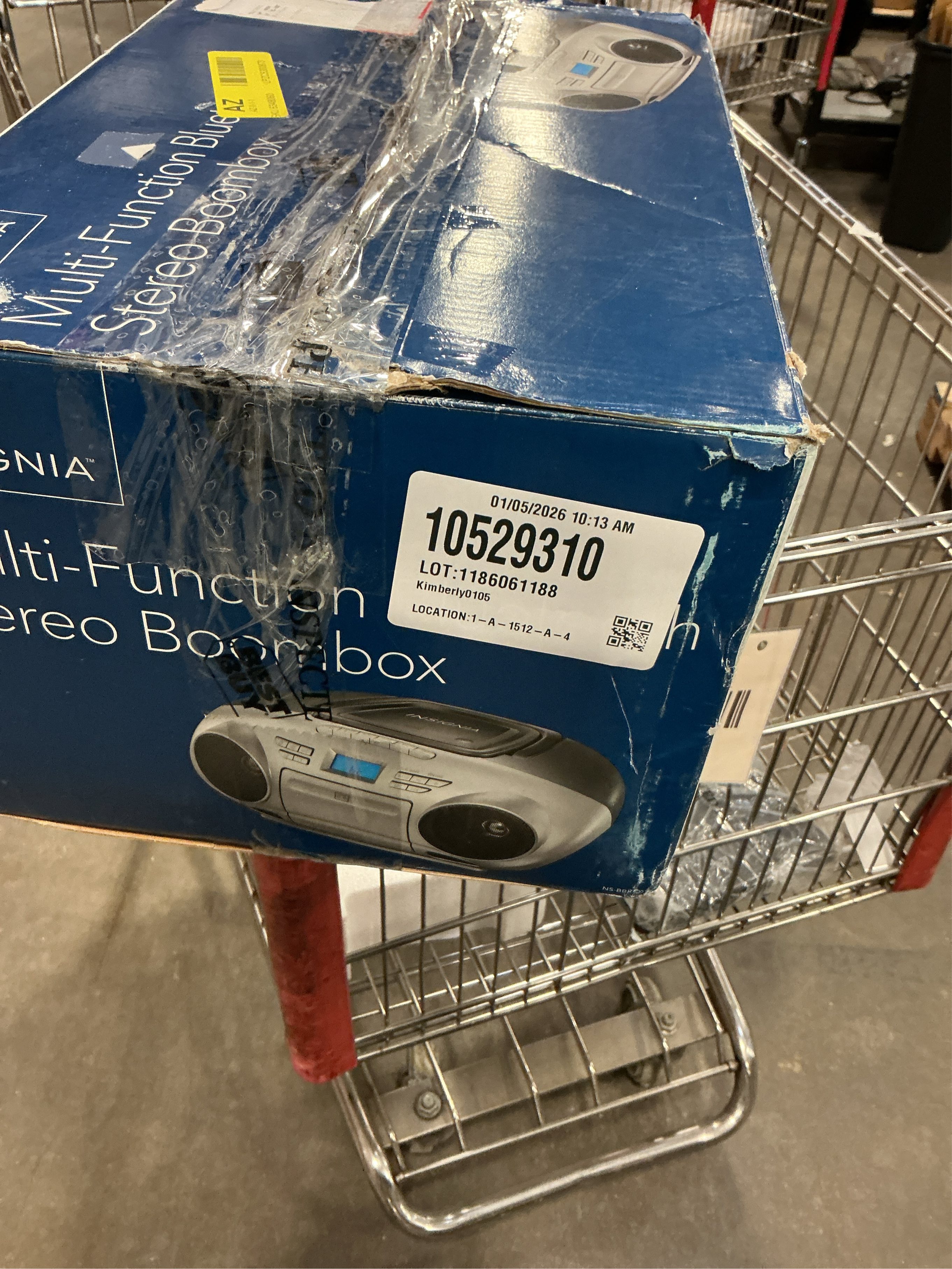 Insignia AM/FM Radio Portable CD Boombox with Bluetooth