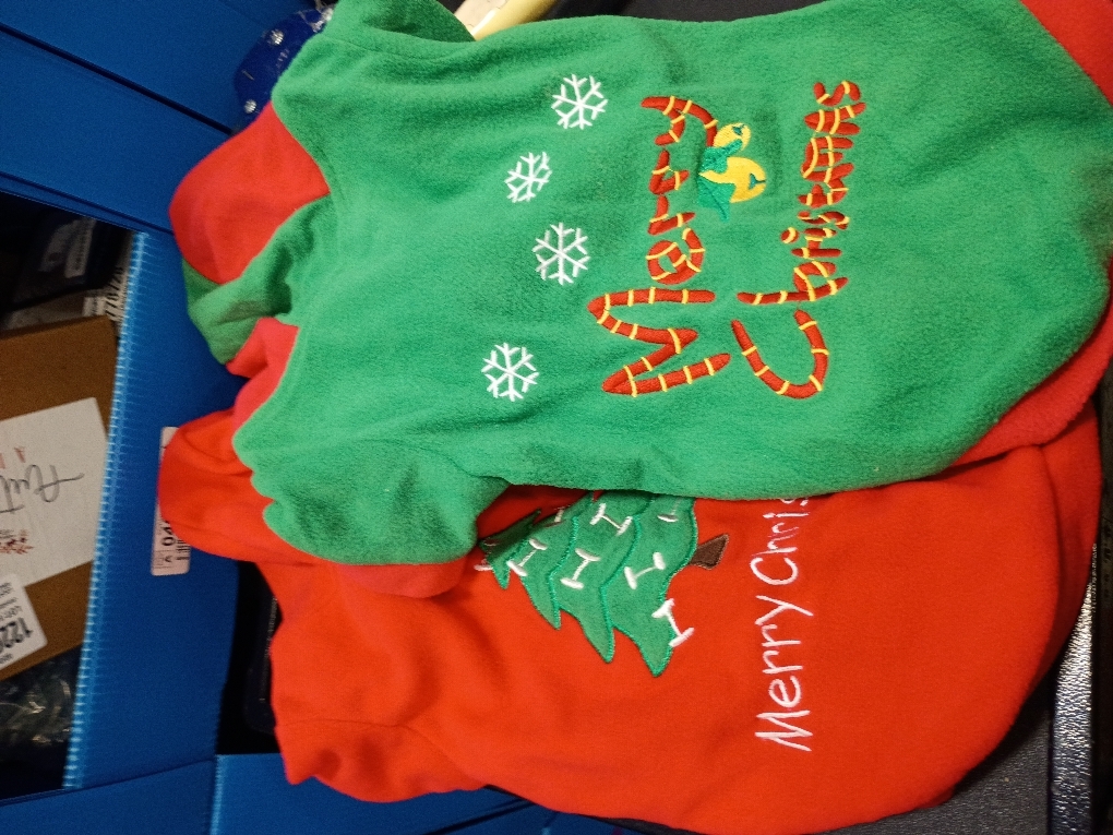 HYLYUN Puppy Christmas Outfit 2 Packs - Small Dog Christmas Outfits Pet Santa Claus Suit Dog Hoodies for Small Dogs and Cats L