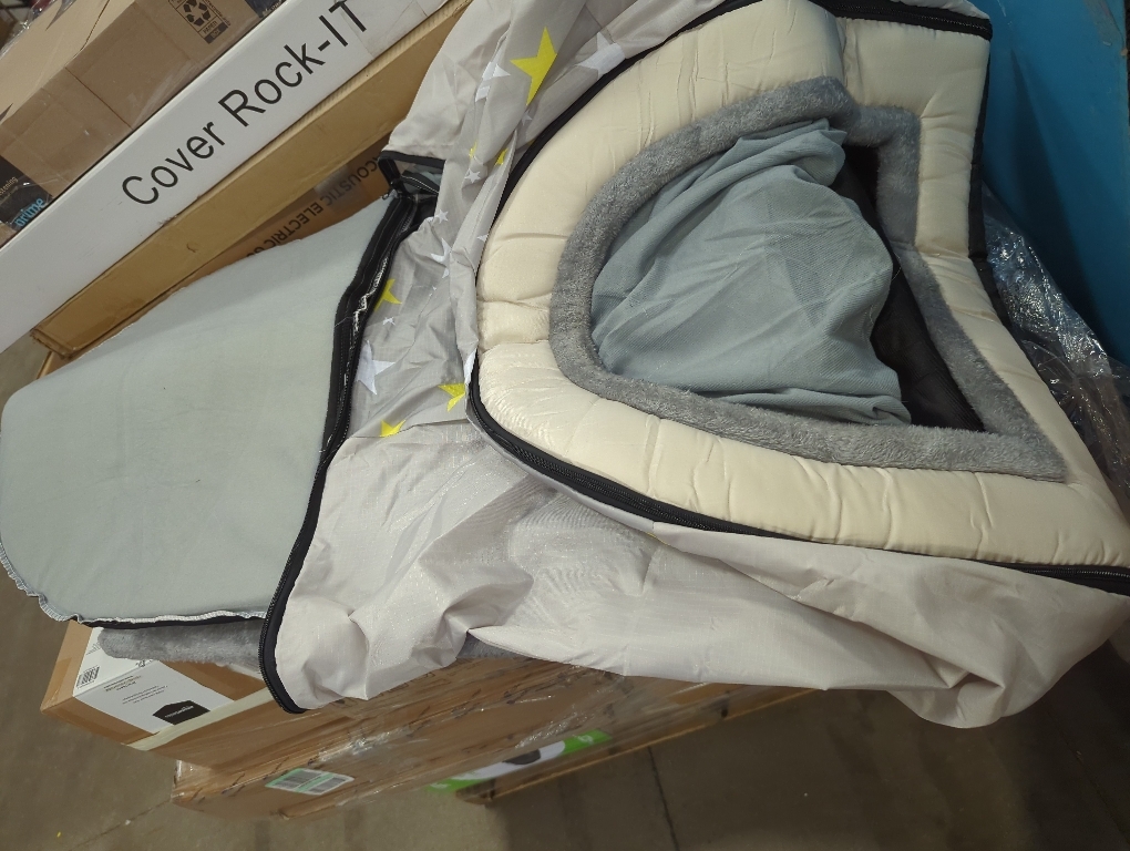 Jiupety 2 in 1 Dog House Indoor, Comfy Cave Bed Covered Dog Bed, Portable House for Medium and Large Dogs, 2XL(35×27×26), Up to 70 Lb, Grey