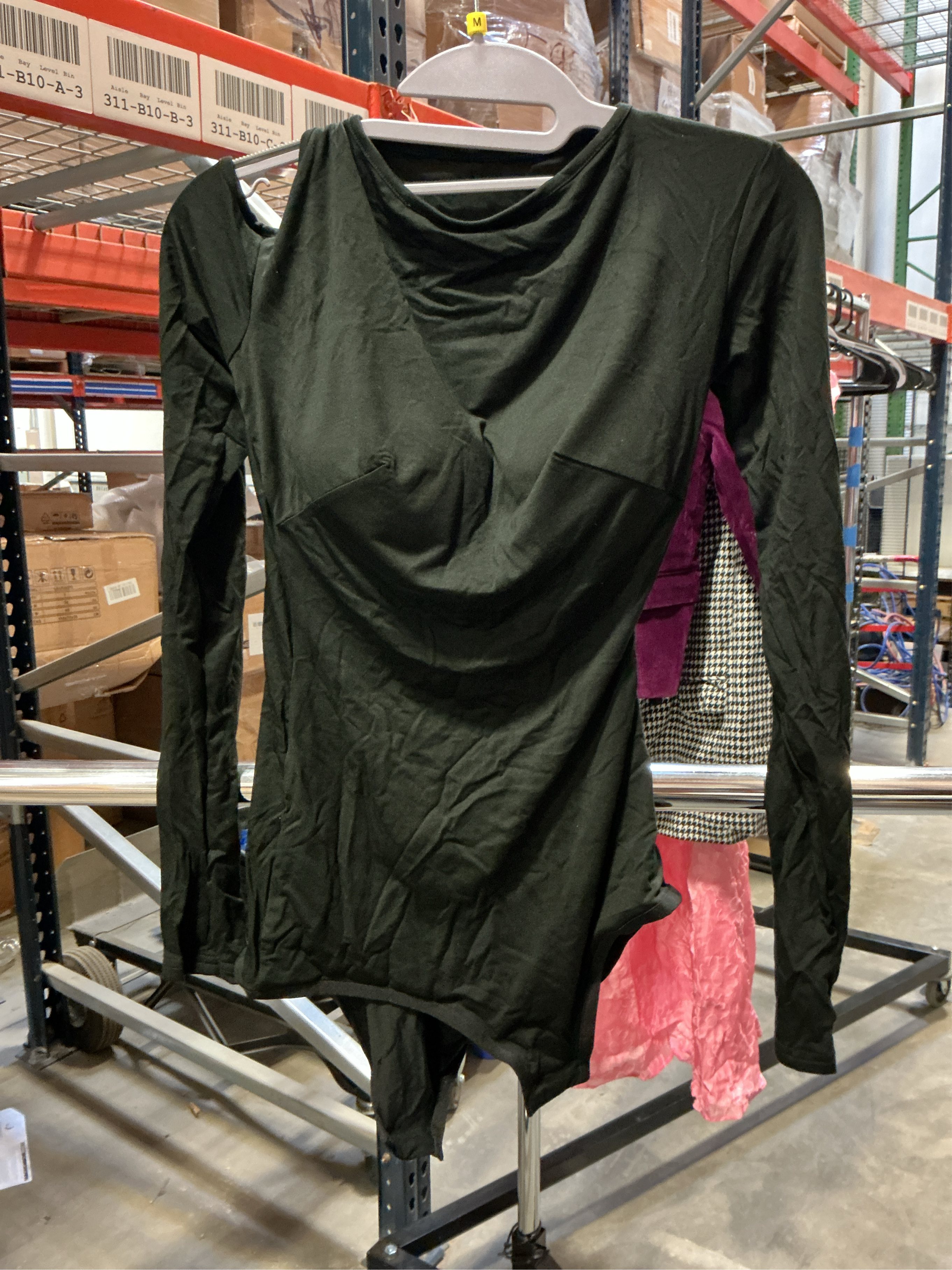 Size Large ZYM Women's Round Neck Long Sleeve Backless DanceWear Bodysuit Leotards Black Z Women's Round Neck Long Sleeve Backless DanceWear Bodysuit Leotards