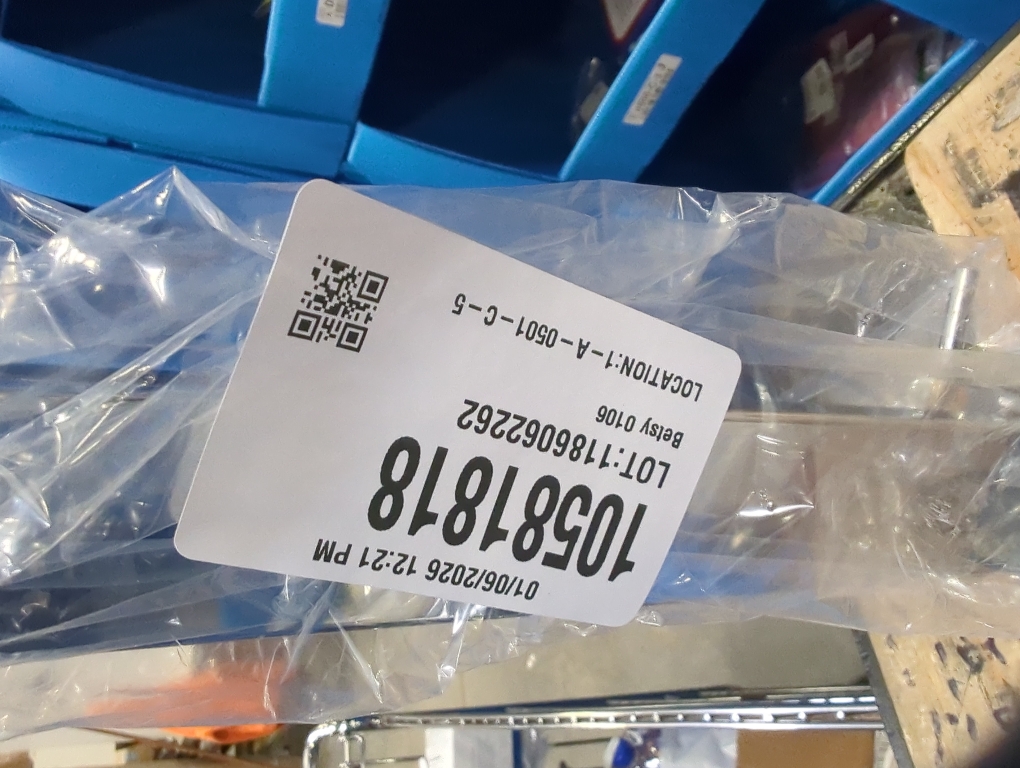 SSWBasics 12 inch Chrome Dimensional Hangrail Bracket for Slotted Standards - 1 inch slots 2 inch on center - Pack of 4