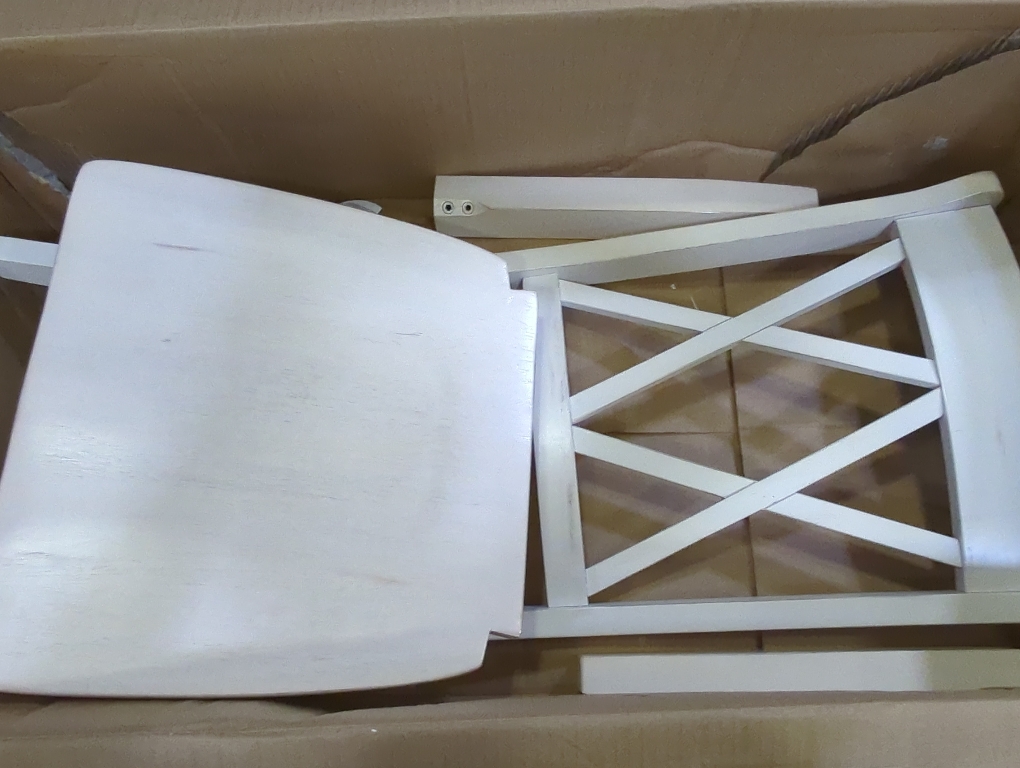 White Chair With X-Back