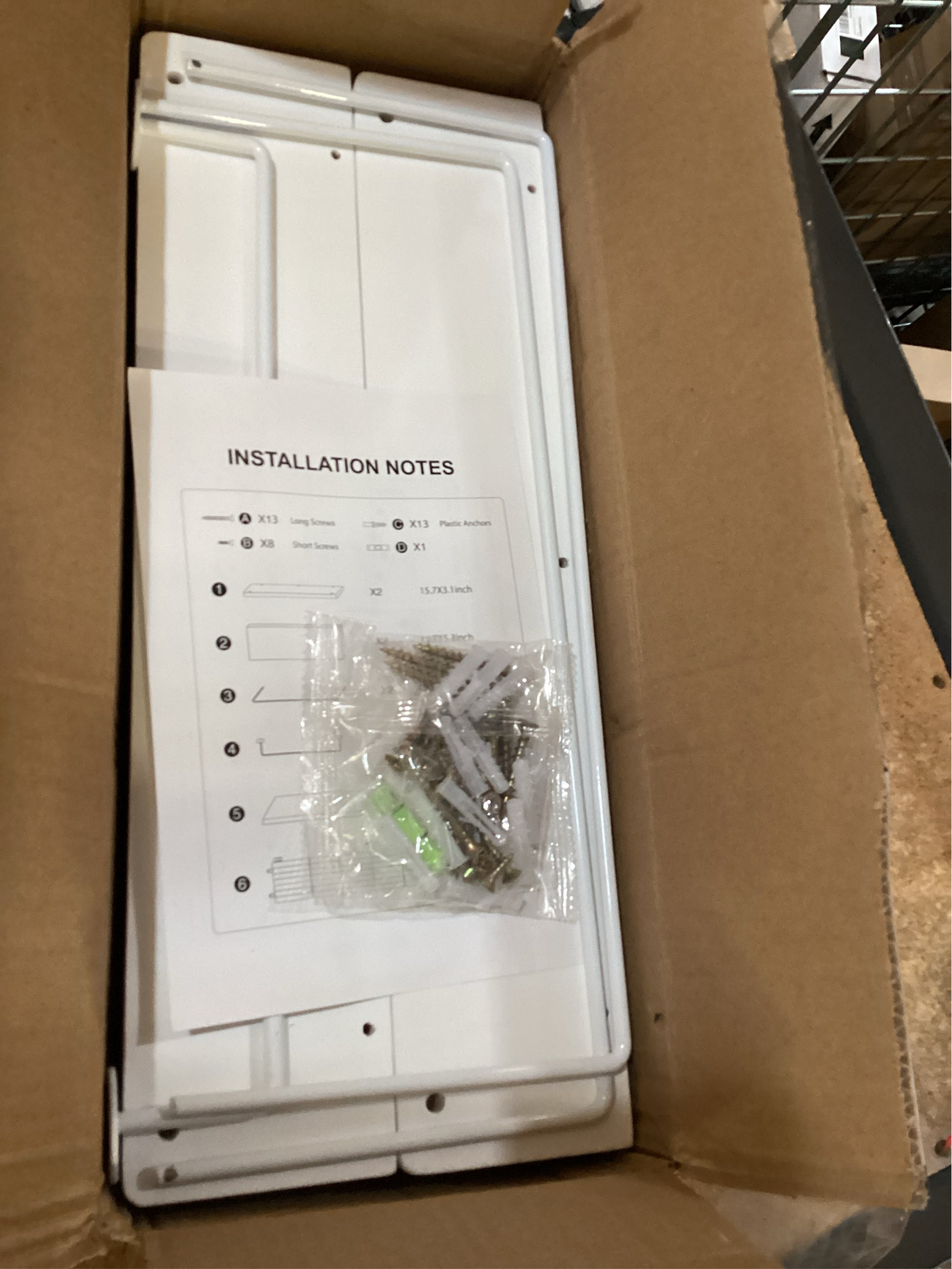 Bathroom Shelves Over Toilet for Wall, Floating Shelves with Storage Basket Paper Holer for Kitchen Living Room, Bedroom & Classroom, Set of 3 (White)