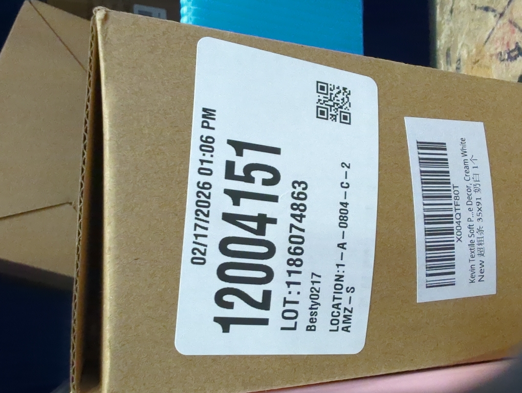 Kevin Textile Soft Plush 14x36 Inch Long Lumbar Pillow Cover 1 Pack, Luxury Fluffy Faux Fur Striped Flannel Rectangle Body Cushion Case for Couch Sofa Chair Bed Home Decor, Cream White