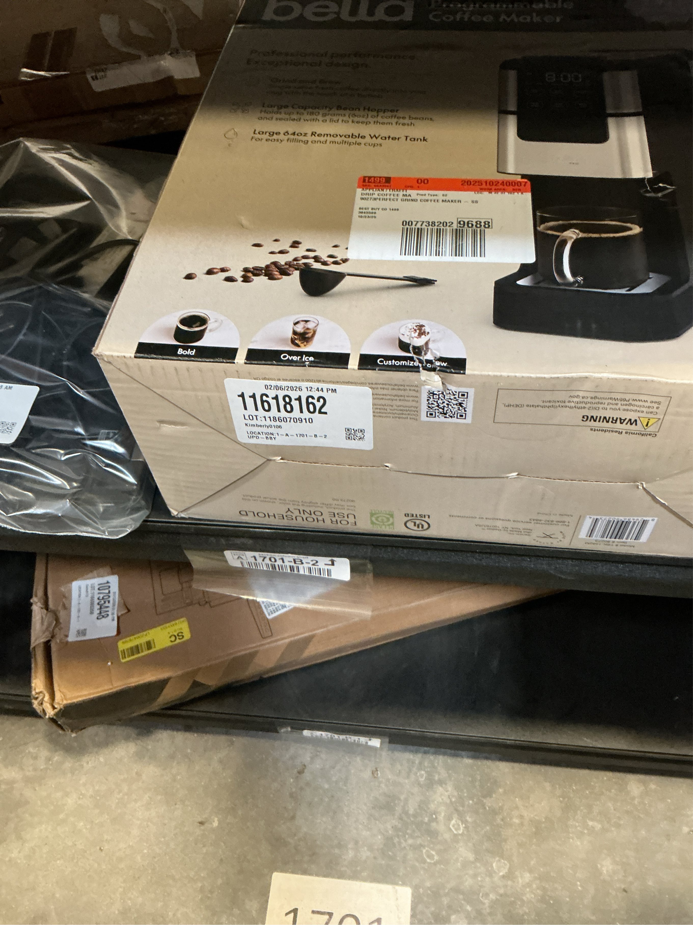 Bella PRO - Perfect Grind Programmable Single-Serve Coffee Maker with Integrated Burr Grinder - Stainless Steel