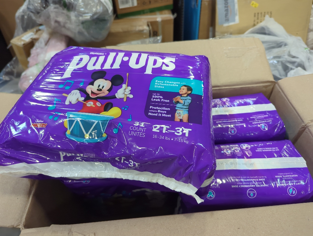 4 Pack Huggies Pull-Ups Boys' Learning Design Ecomm Pack Disposable Training Pants - 2T-3T - 124ct