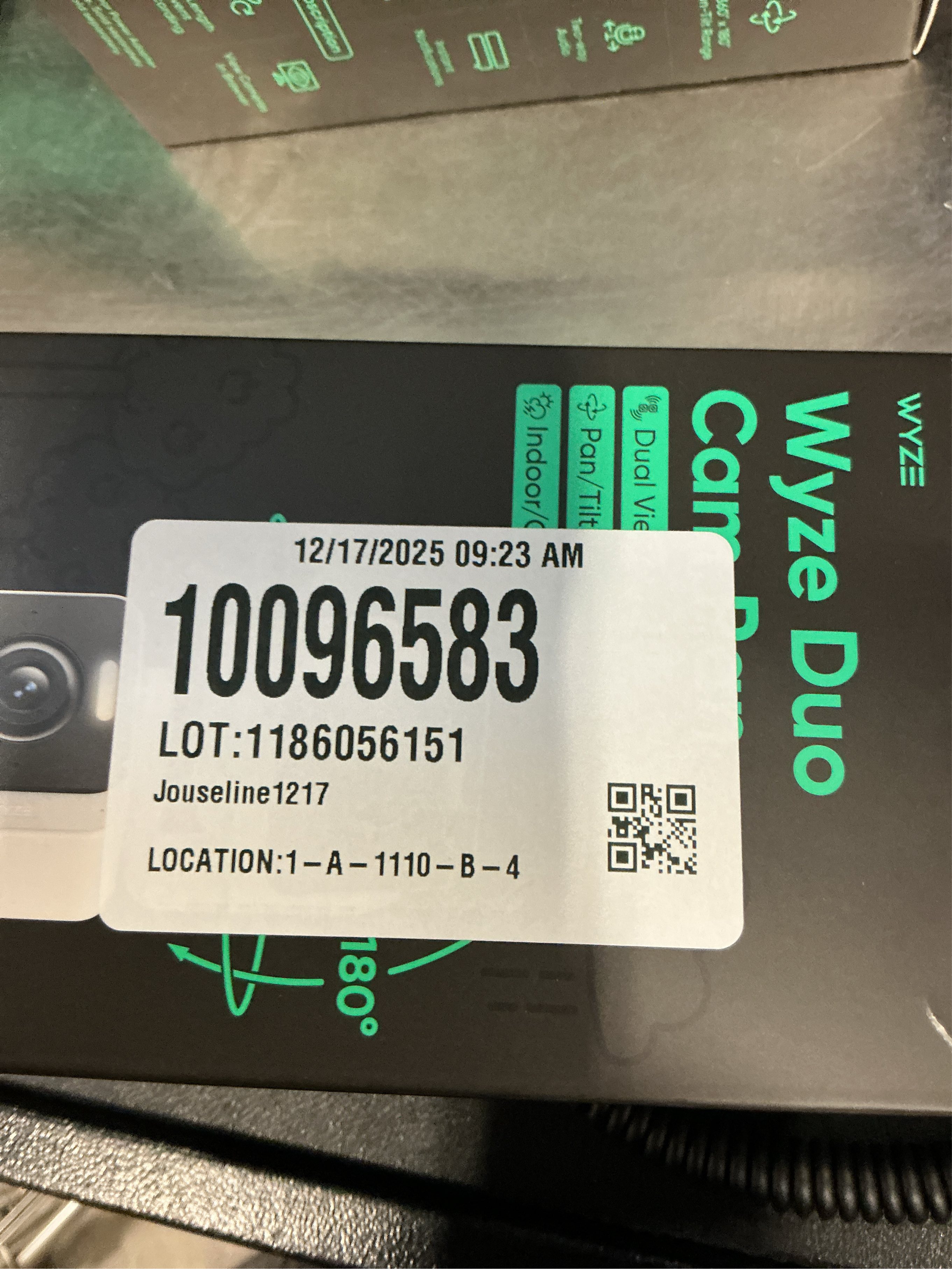 WYZE Duo Cam Pan Indoor/Outdoor IP65 2K 360° Pan/Tilt Smart Home Security Camera with Color Night Vision, Compatible with Alexa & Google Assistant, White