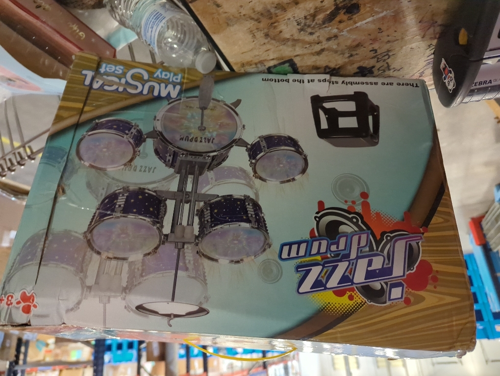 Upgraded Kids Drum Set for Toddlers w/ Light (All Plastic), Musical Gifts Toys for Boys Girls, Kids Jazz Drum Kit for Beginner Music Practice, Christmas Birthday Gift