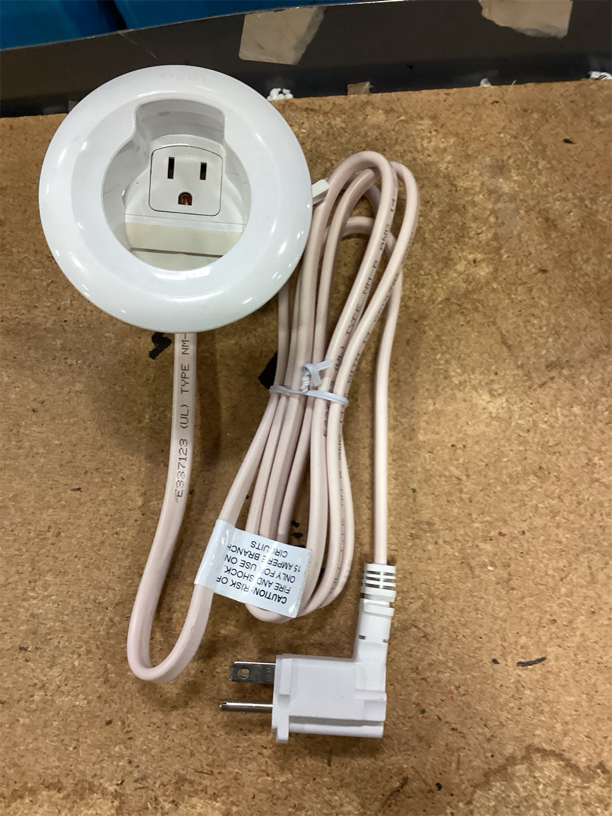 for Wiremold in Wall TV Power and Cable Grommet Kit with Mounting Brackets and Hole Saw, White