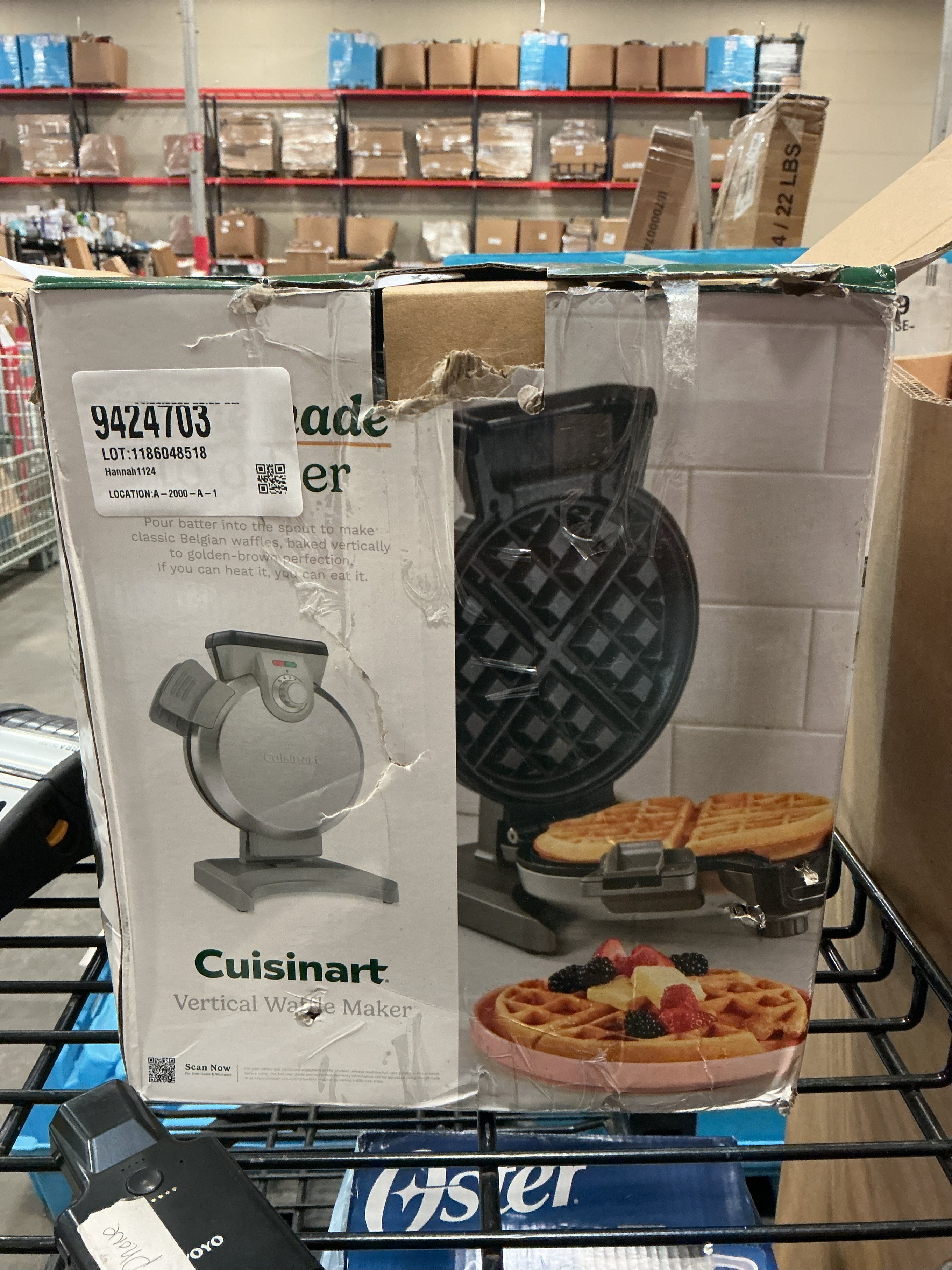 Cuisinart Belgian Waffle Maker, Vertical Iron, Silver, WAF-V100P1