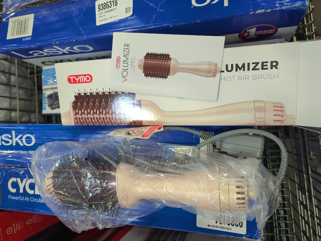 TYMO Volumizer Hot Air Brush Hair Dryer - Champagne Pink - 1200 Watt