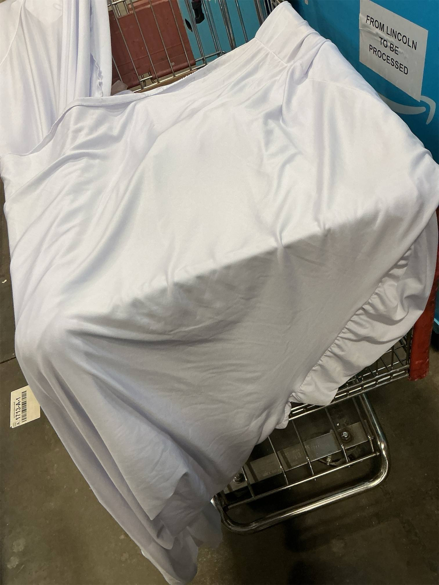 leegleri 12 Pack White Spandex Table Clothes for Tables, Wrinkle Free 6ft Fitted Table Cover, Spandex Table Skirt for for Banquet Weddings Parties