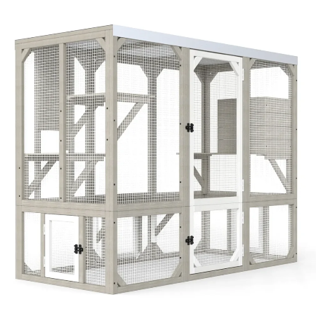 Medium Walk-In Catio Enclosure with Window Access-PET78