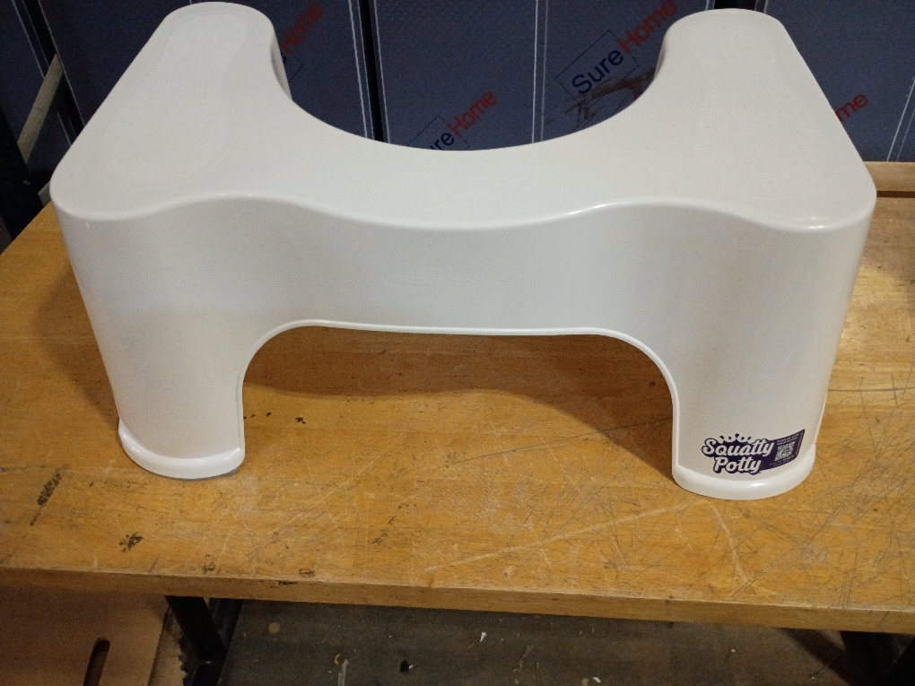 Squatty Potty Original Bathroom Toilet Stool 9 Inches Tall - White | Ergonomic Squat Footrest Bathroom Stool for Improved Bowel Health and Natural Posture