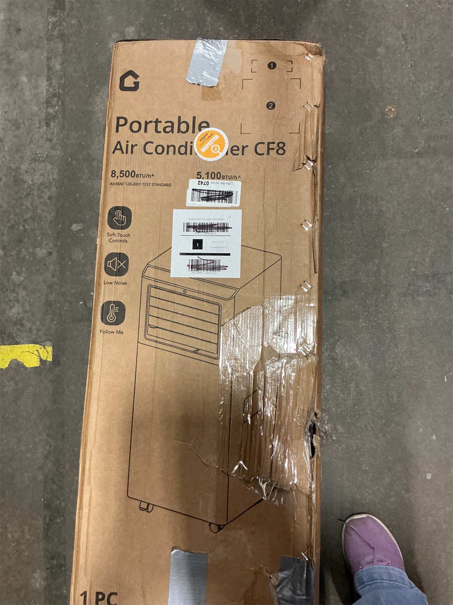 8,500 BTU Portable Air Conditioners, 4-in-1 Portable AC Unit Up to 350 Sq.Ft, 4 Modes Quiet Air Conditioner with Remote Control, Cool, Fan, Dehumidifier, 24H Timer, Bedroom, Office, Apartments